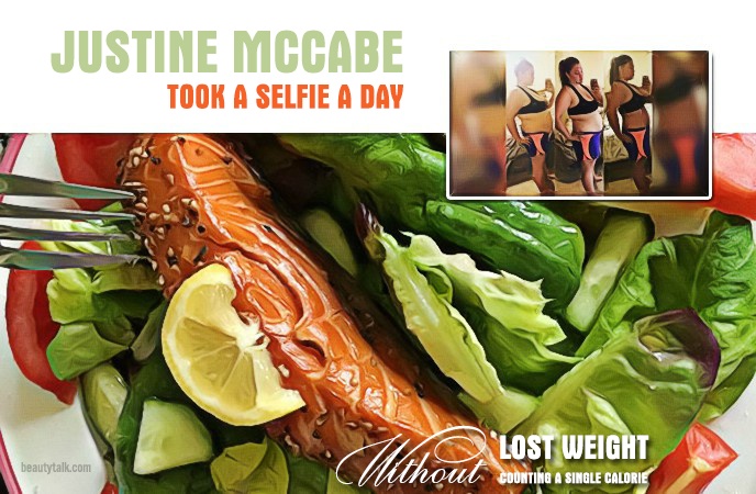 lost weight without counting a single calorie - justine mccabe took a selfie a day