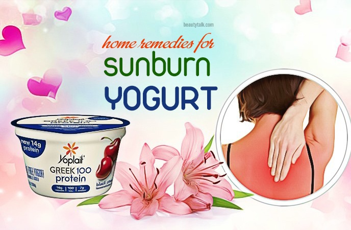 home remedies for sunburn - yogurt