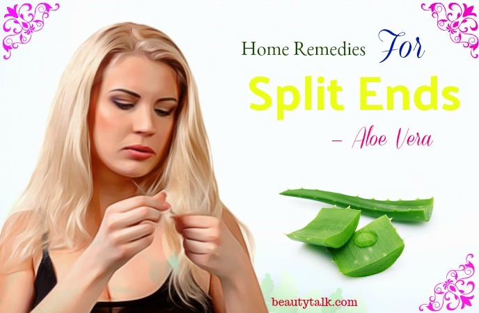 home remedies for split ends - aloe vera